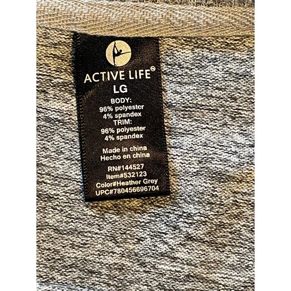 Active Life Heather Grey Side Zip Sweatshirt Pullover Size Large athleisure - Picture 2 of 10
